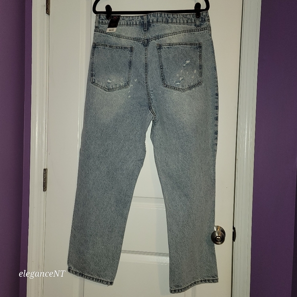 No Boundaries Super High-Rise Straight Leg Light Blue Jeans Sz: 17 - Picture 6 of 9
